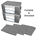 ZAMAT 3 Pack, 90L Large Capacity Storage Bag Organizer, Foldable Clothes Storage Containers with Reinforced Handle, Breathable Closet Organizer with Sturdy Zippers for Comforters, Blankets, Bedding