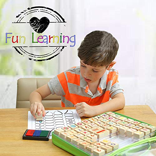 6 Alphabet+Rubber+Stamps+Non+Toxic+Washable