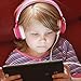 Kids Headphones, HD30 Volume Limiting Children Headset with Microphone for Girls Boys and Tablets Computer Laptops iOS Android Smartphone (White/Pink)