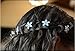 White Flower Hair Pins Twister Coil (Set of 8)