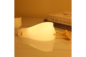 MAGOHMT Existential Crisis Duck Lamp - 3-Level Dimmable Rechargeable Night Light for Kids Breastfeeding & Nursery | Silicone, Touch Control & Lying Flat Design, Toddler Room Safe (Ducky Lay Lamp)