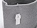 Sea Team Oval Cotton Rope Woven Storage Basket with Handles, Diaper Caddy, Nursery Nappies Organizer, Baby Shower Basket for Kid's Room, 12.2 x 8 x 9 Inches (Small Size, Grey)