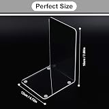 MerryNine Plastic Acrylic Bookends Pair Clear Desk Organizer Shelf Decor view 2