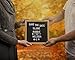 Wooden Black Aomoya Letter Board – with Stand, Brass Wall Hanger, Scissors, Bag, 300 White Letters and 10 Inch Sq. Oak Frame - for Instagram Bulletins, Family Messages, Kids Fun, Café Menus