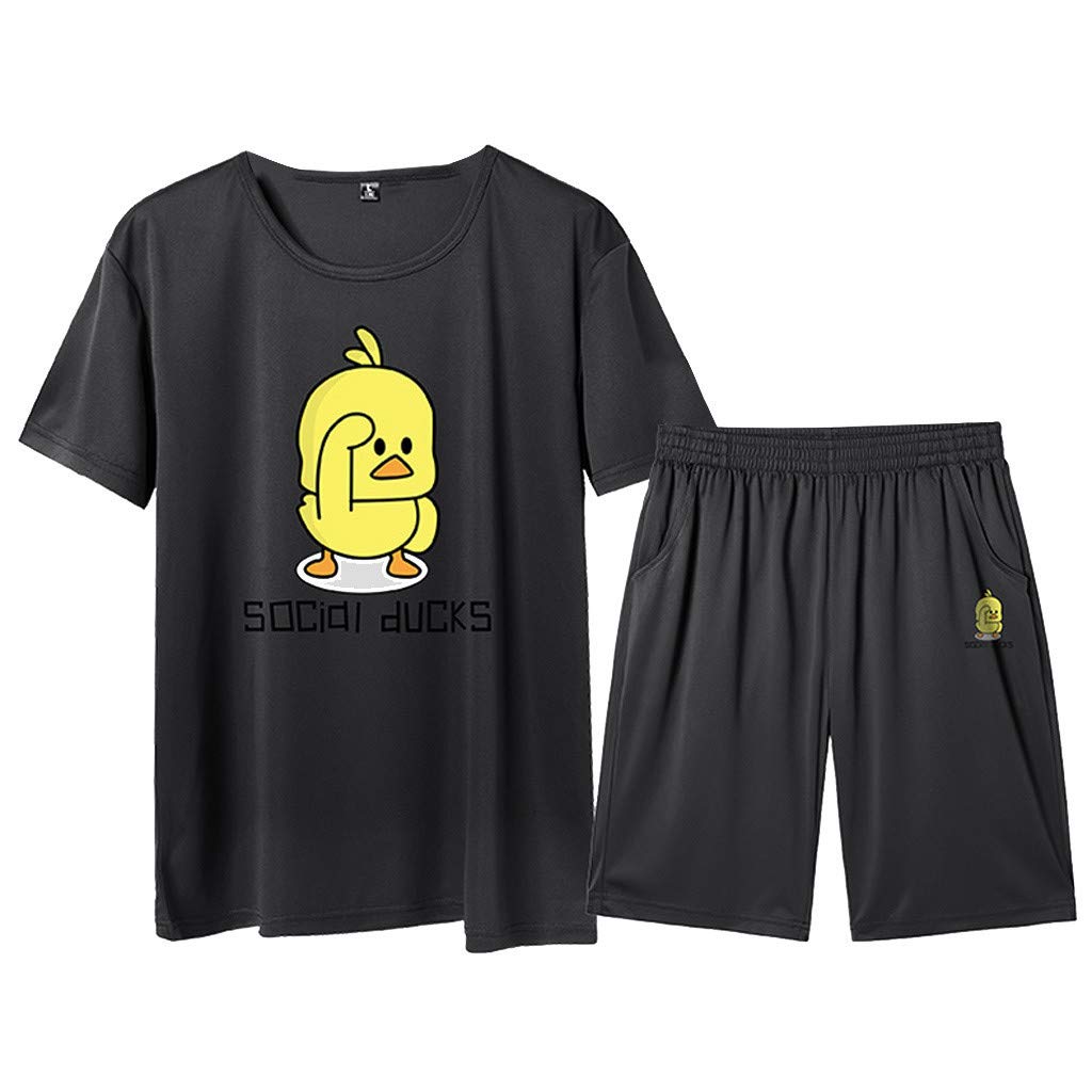 EUZeo - Conjunto de camisetas de manga corta y pantalones cortos ...