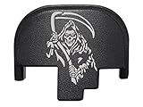 For Smith Wesson S&W M&P 9 40 45 Rear Slide Back Plate Black Grim Reaper 2