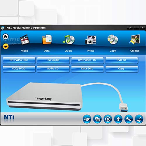 External Blu-ray DVD Drive BD-ROM 3D Blu-Ray Combo Player USB 3.0 Portable CD/DVD-RW Burner CD-ROM DVD-ROM Rewriter for PC Laptop Desktop Computer - Thumbnail 6