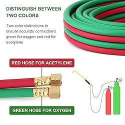 TAISHER 1/4" x 25FT Oxygen Acetylene Twin Hose With