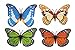 4 pc RAM-PRO Beautiful Large Colorful & Realistic 3-D Design Assorted Butterflies For Refregirator Cabinets Windows Girls Room Garden Locker Decoration…