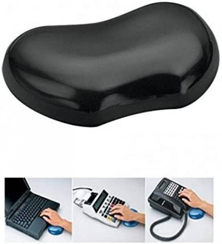 Gel Crystals - Reposamuñecas flexible ergonómico, color negro