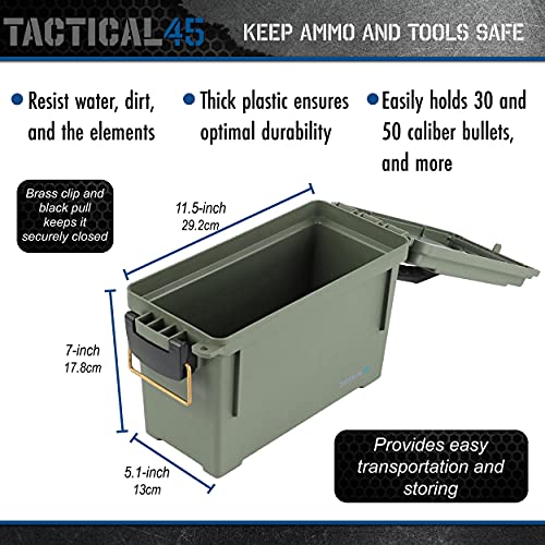 Tactical45 Ammo Storage Crate Lockable Ammunition Storage Box 1 Pack