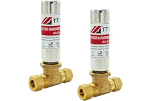 TT FLEX Stainless Steel Water Hammer Arrestor 3/8" male compression and 3/8" female compression For For Dishwasher and Toilet