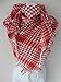 Red And White Arab Shemagh Head Scarf Neck Wrap