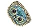 Alilang Womens Antique Owl Bird Crystal Rhinestone Costume Cuff Bangle Bracelet
