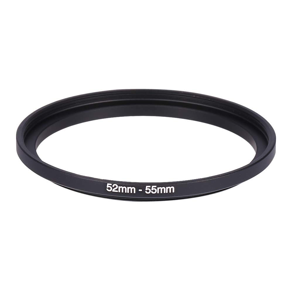 52-55mm Step Up Ring, Filter Ring Adapter Photography 52mm To 55mm Step Up Rings Metal Lens Filter Ring Adapter Black