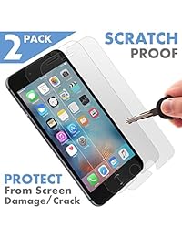 2 protectores de pantalla de cristal templado para Apple iPhone 7 [premium]   blindado, protege y protege de golpes y arañazos   antimanchas, resistente a huellas dactilares y a prueba de roturas   mejor protección de la cubierta delantera.