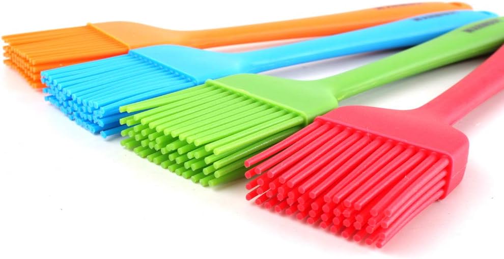 WARMBUY Silicone Basting Pastry Brushes for Baking and Cooking, One Piece Design, 8-3/4", 4 Pack : Garden & Outdoor