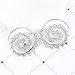 MengPa Fashion Bohemian Spiral Earrings Round Tribal Hoop Jewelry for Wommen (Silver)