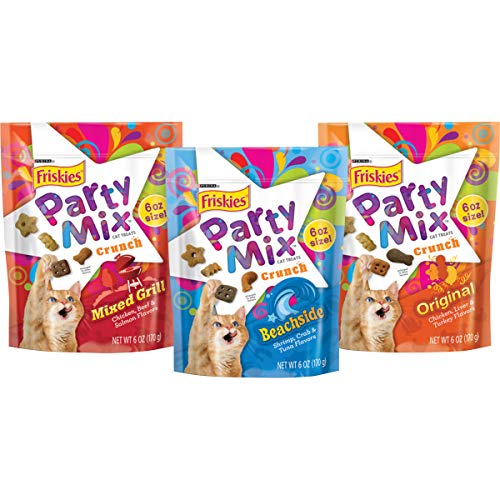 Purina Friskies Cat Treats Variety Pack, Party Mix Crunch Greatest Hits (3) 3 ct. Boxes