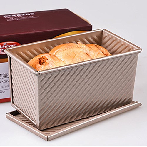 Bakerdream Bakeware Loaf Pan With Cover 8.5 x 4.8 inch Bread Toast Mold with Lid