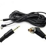 Amazon.com : Fomito Flash Sync Cable 3m - 3.5mm Plug to Male PC Studio ...