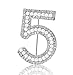 Fashion celebrity designer inspired gift brooch pin (Pearl Five)