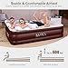 Queen Air Mattress, Raised Elevated Double High Airbed for Guest, Blow Up Inflatable Upgraded Air Mattresses with Built-in Pump & Pillow