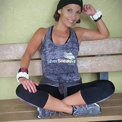 Cardio wrist weights for arm toning, White, Small