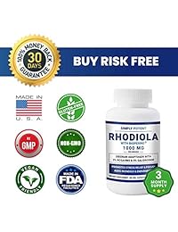 Absorción máxima: suplemento extra fuerte de rodiola rodiola rosea con bioperina, 180 cápsulas...
