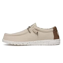 HEYDUDE Men's Wally Stretch Ivory Size 8 | Men’s
