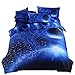 Galaxy Bedding Set Oil Print Duvet Cover Set Kids Bedding for Boys and Girls Teens Bedding Full(Queen, 5)