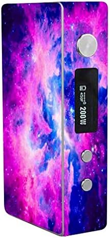 Tesla 160W TC Vape E-Cig Mod Box Vinyl DECAL STICKER Skin Wrap / Pink and Purple Galaxy Nebula