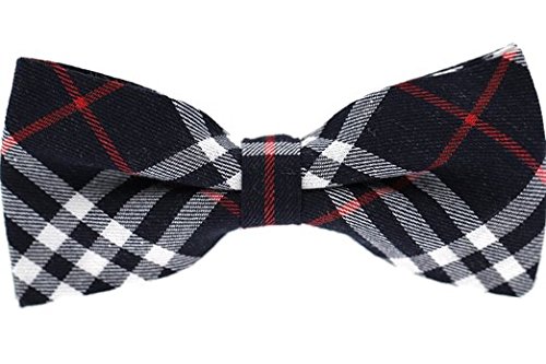 Men's Unisex Wedding Party Tuxedo Black and White Plaid Tartan Dress Bow Tie Bowtie! Brand New in Factory Box!