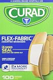 Curad Flex-Fabric Assorted Bandages 2X More Absorbent, 100 ea