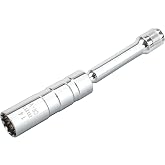 Performance Tool W80544 3/8 in. Drive 14 mm 12-Point Spark Plug Socket | Automotive swivel design with internal magnet. Fits BMW, Nissan, and Mini Cooper. Chrome vanadium steel