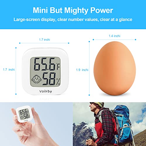 Vaikby Indoor Thermometer 4Pack, Humidity Gauge Meter Digital