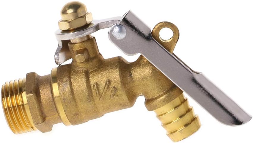 Yeahii Brass Faucet Public Places Lockable Single Hole Water Tap for Outdoor Garden