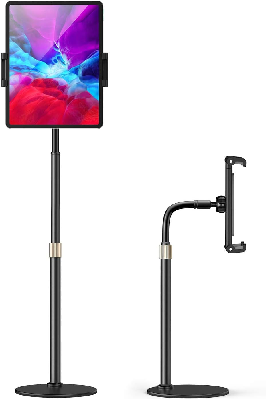 LISEN Tablet Stand Holder, Angle Height Adjustable Tablet & Phone Stand for Desk, Thick Case Friendly iPad Holder Stand Compatible with(4.7-12.9") iPad Pro 12.9, Air Mini 4, iPhone, Switch, Kindle
