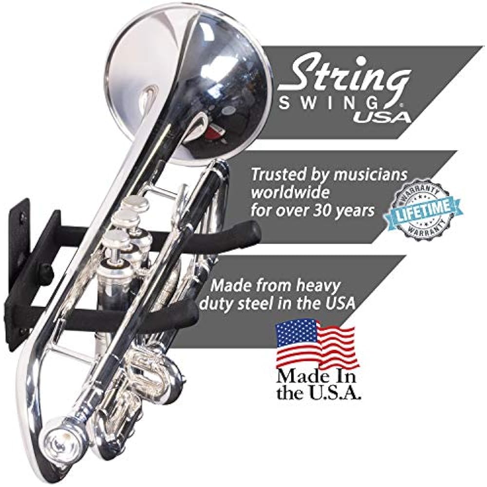 Horizontal Wall Mount Trumpet Holder Stand For Trumpets Including Piccolo Safe 650106501781 eBay