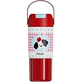 ZZT Cute Animal 23 oz Insulated Tumbler with Straw and Lid, Stainless Steel School Travel Working With Dust Cap,Great Gifts for Women & Girls (Red)