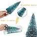 Nilos 53 PCS Artificial Mini Christmas Trees Set, Bottle Brush Trees with Wood Base Tabletop Sisal Trees for Winter Crafts Christmas Themed Decor 5 Colors and 7 Sizes