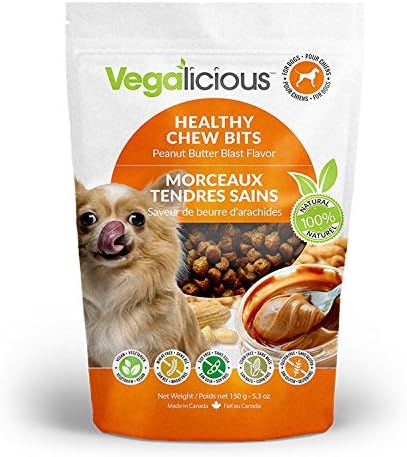Vegalicious 1 Pouch Peanut Butter Blast Healthy Chew Bits Dog Treats, 5.3 oz