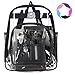 Bagail Clear See Through Backpack Heavy Duty Transparent Daypack Student School Bookback (black)