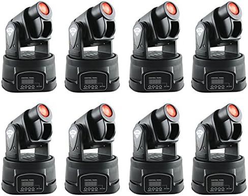 15W LED Mini Moving Head Spot RGB Stage Lighting Gobos Club DJ Party Light(8PCS)
