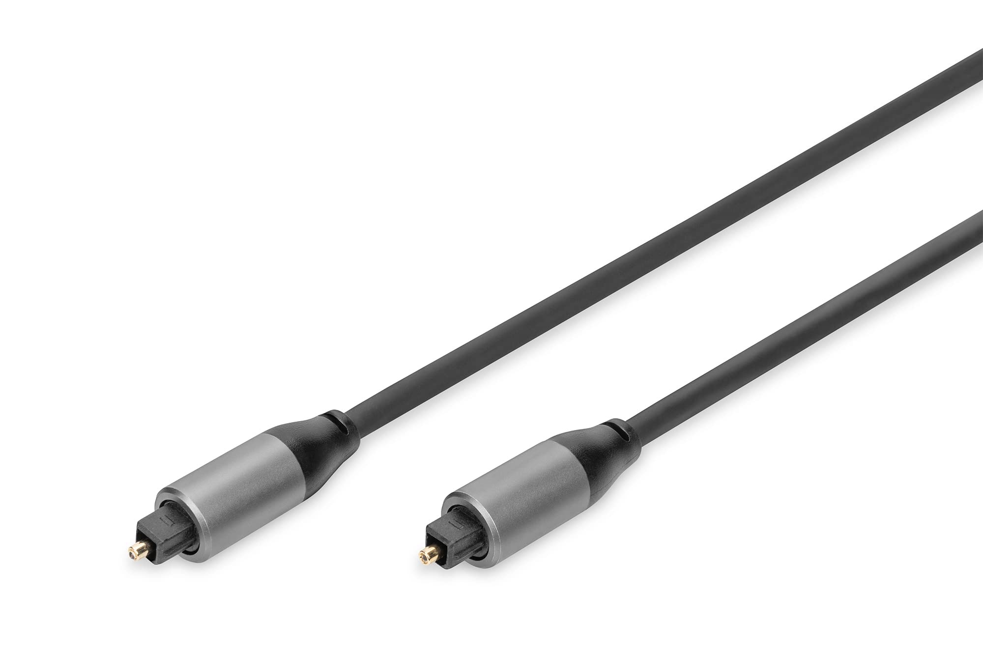 Digitus optical audio cable - Toslink to Toslink - SPDIF - fibre optic - 3m - black - for stereo systems, home cinema, soundbar, computer, PS4, Xbox