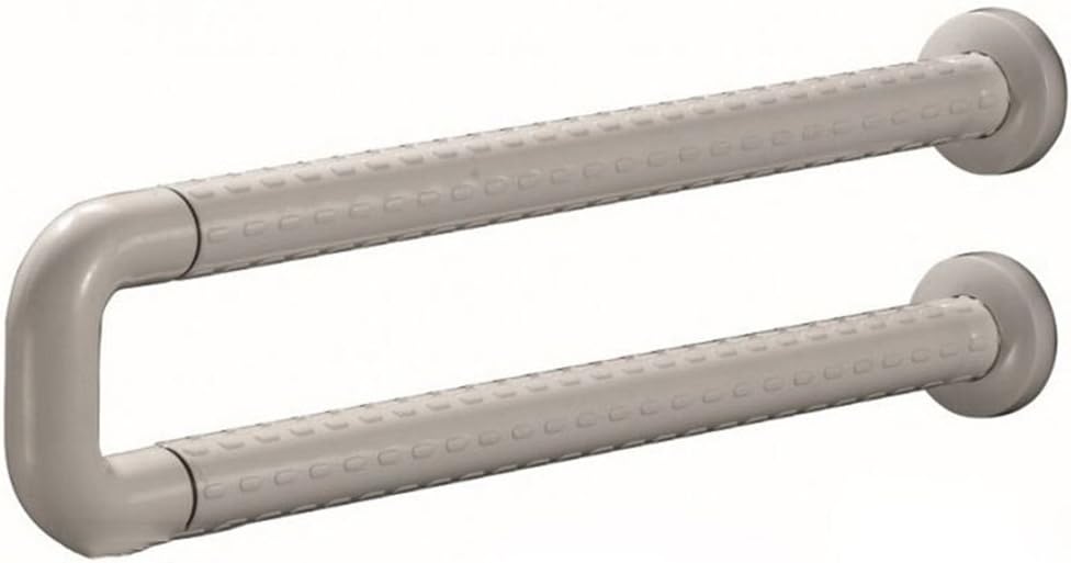 DFHHG® Bathroom grab bars, Toilet handrails Wash basin U-type Aluminum tube nylon Non-slip Safety white yellow 600 * 135mm Stable and strong ( Color : White )