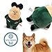 Pupperoni Pizza Chewy Squeaky Funny Silly Fuzzy Chubby Soft Plush Chew Fetch Cuddle Dog Toy Hilarious Parody Gag Gifts, Large