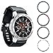 123 Bezel Ring for Galaxy Watch 46mm / Galaxy Gear S3 Frontier & Classic, Aluminium Bezel Loop Adhesive Cover Anti Scratch Protection for Galaxy Watch Accessory（Silver）