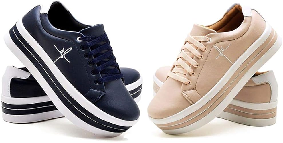 tenis feminino plataforma bege