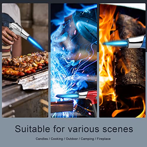 JETPRO Butane Torch, Kitchen Torch Lighter, Cooking Refillable Torch with Adjustable Flame and